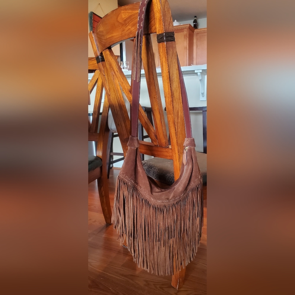 Ralph Lauren Fringed Shoulder Bag